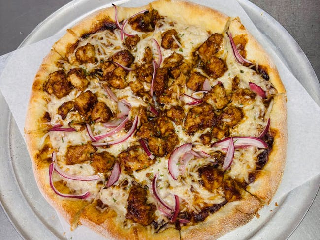 Fiction Chicken BBQ Pizza from Rocco's NY Pizza and Pasta - Village Center Cir in Las Vegas, NV