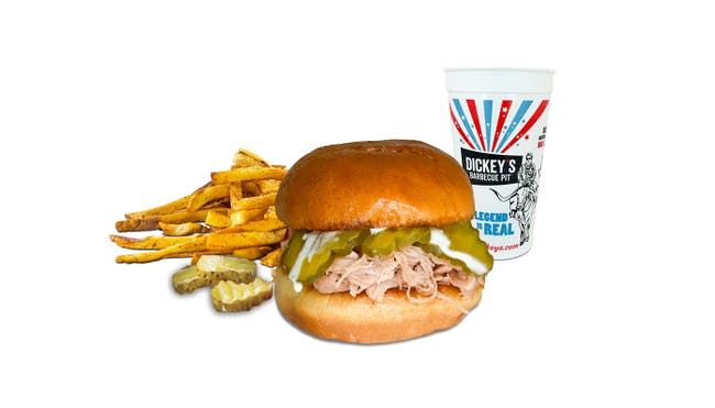 Pickle Ranch Pulled Pork Sandwich Combo from Dickey's Barbecue Pit: Lafayette (LA-1173) in Lafayette, LA