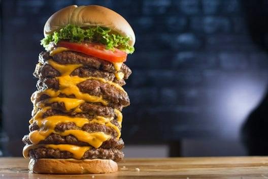 The Nine Patty Burger from Wayback Burgers - Riverside Dr. in Irving, TX