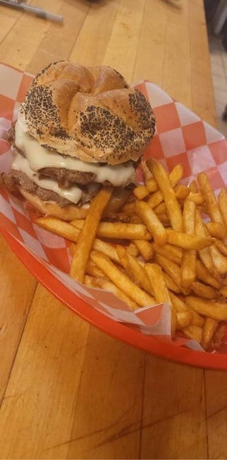 Double Cheeseburger from Cheap Shots Bar and Restaurant in Olyphant, PA