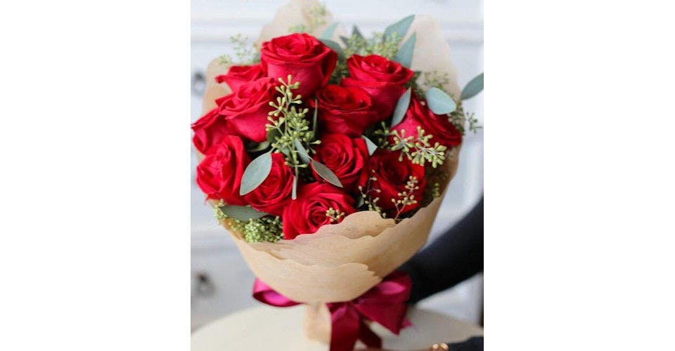 12 Hand Tied Red Roses from All Tied Up Floral Cafe in Appleton, WI