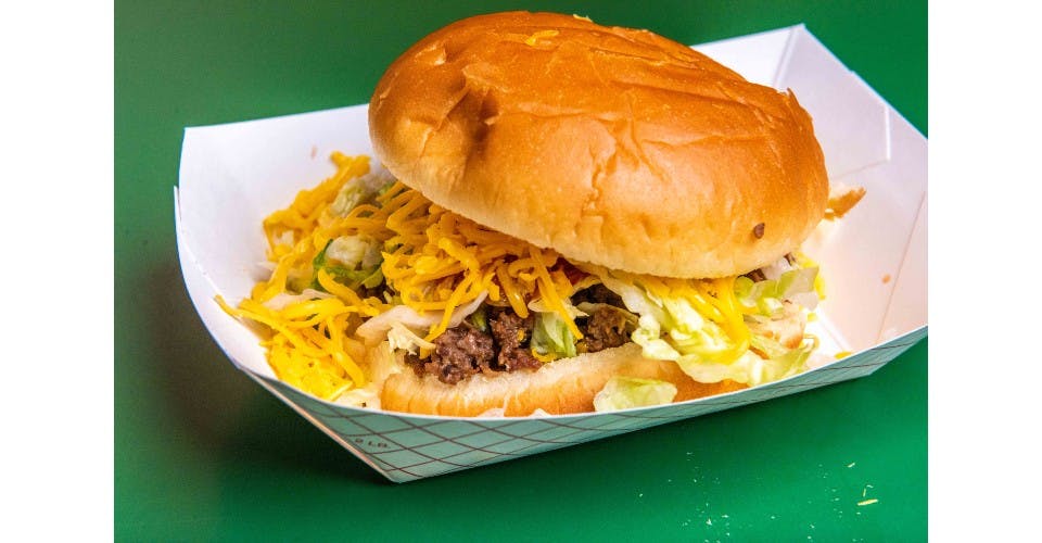 Taco Burger from Tortilla Jack's Mexican Restaurant in Topeka, KS