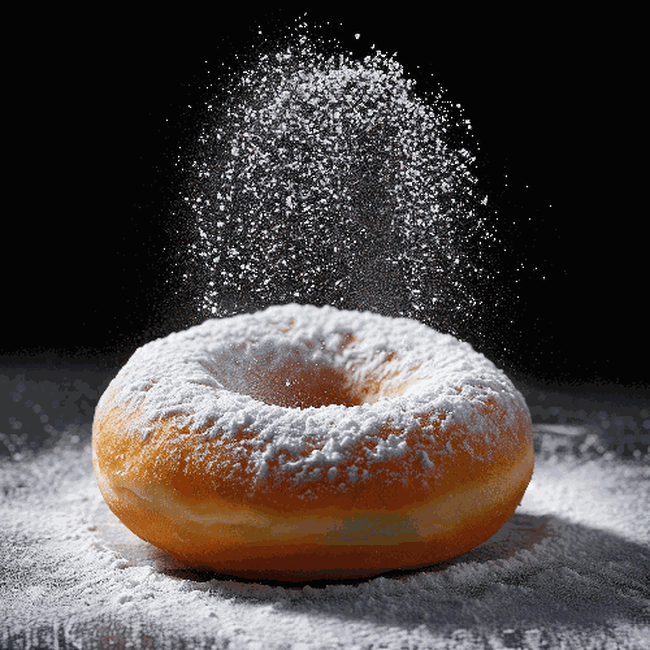 *Powdered Sugar Donut from 322 BBQ - S Main St in Mullica Hill, NJ