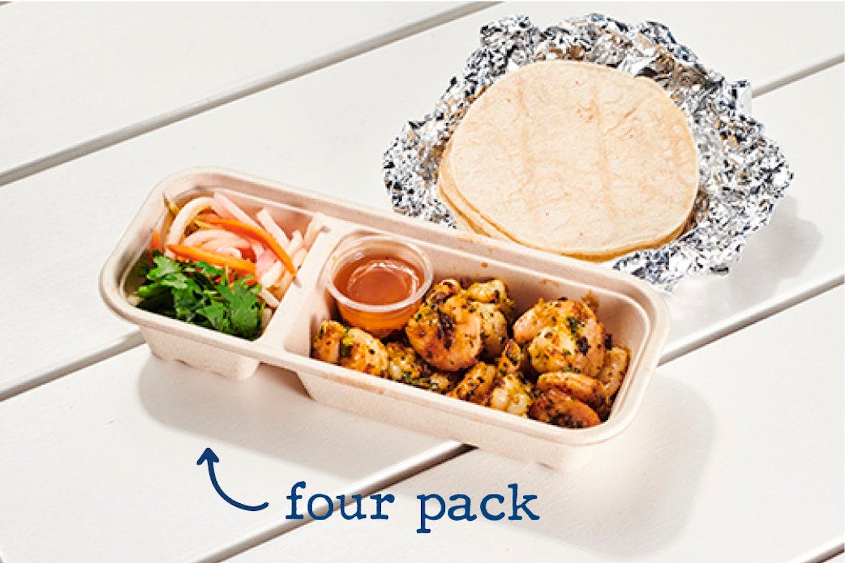 chile-lime shrimp taco pack from Bartaco - Hilldale in Madison, WI