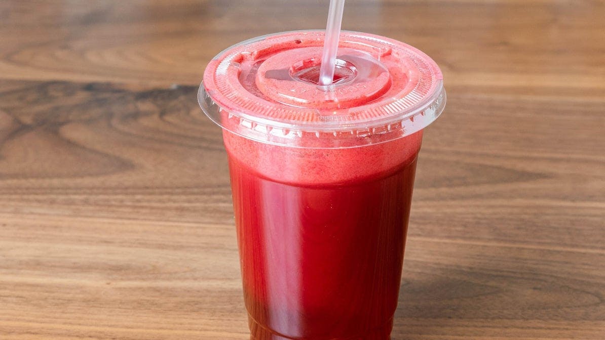 Can't Beet It (16 oz) from Twenty Two Juice Bar - The Garage Food Hall in Indianapolis, IN