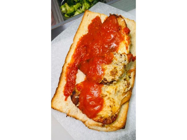 The Impasta Parm Sandwich from Rocco's NY Pizza and Pasta - Village Center Cir in Las Vegas, NV