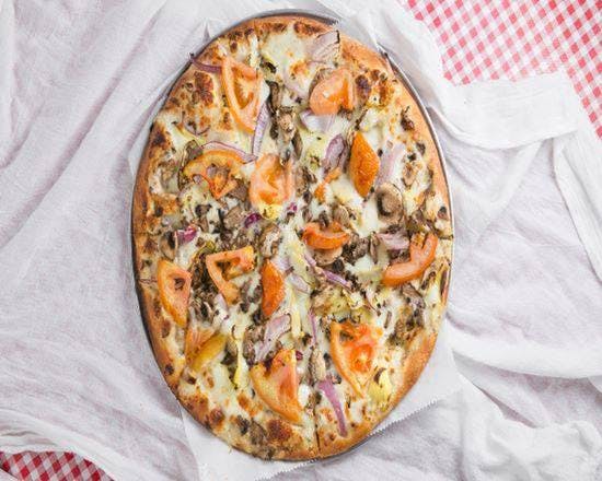 Veggie Alfredo Pizza from Ameci Pizza & Pasta - Lake Forest in Lake Forest, CA