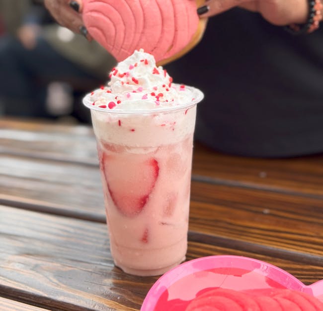 Strawberry Horchata from Cena Vegan - Whittier Brewing in Whittier, CA