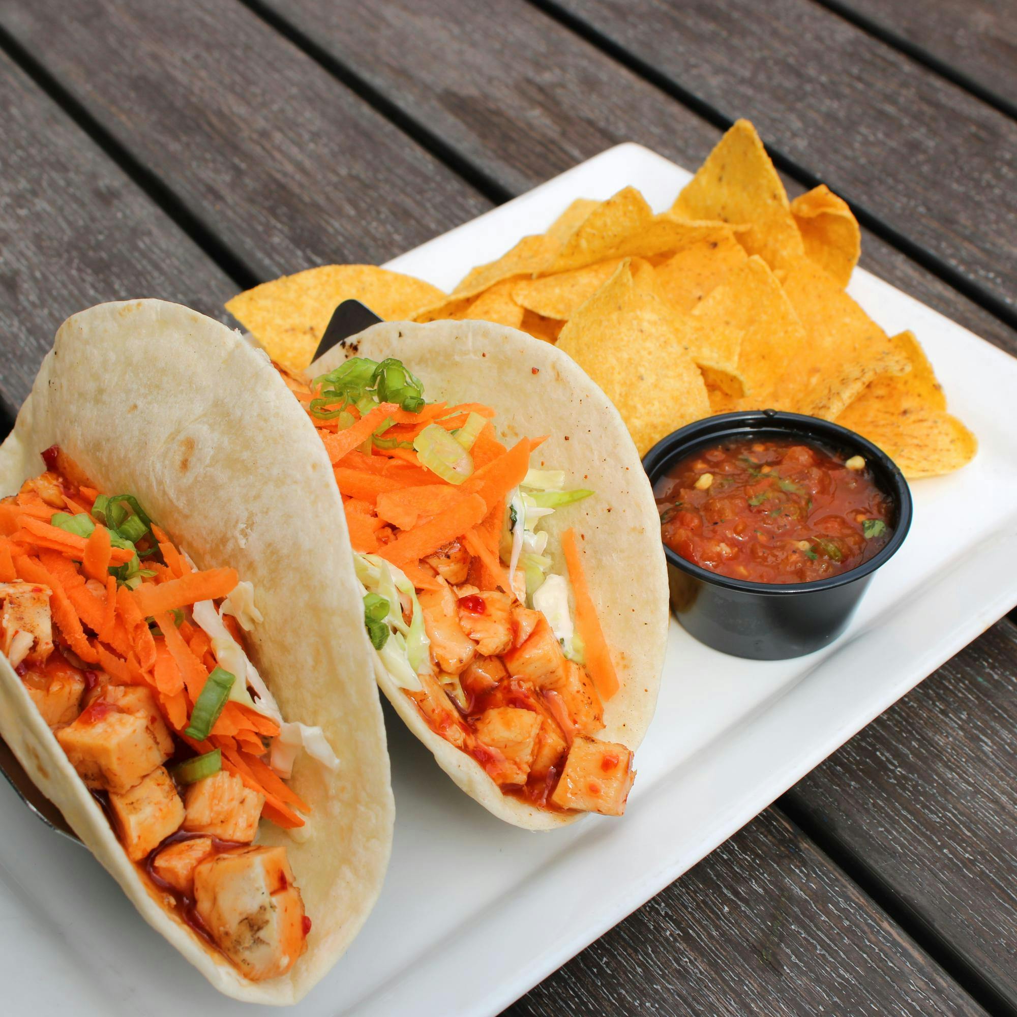 Thai Chicken Tacos from Holidays Pub & Grill in Appleton, WI