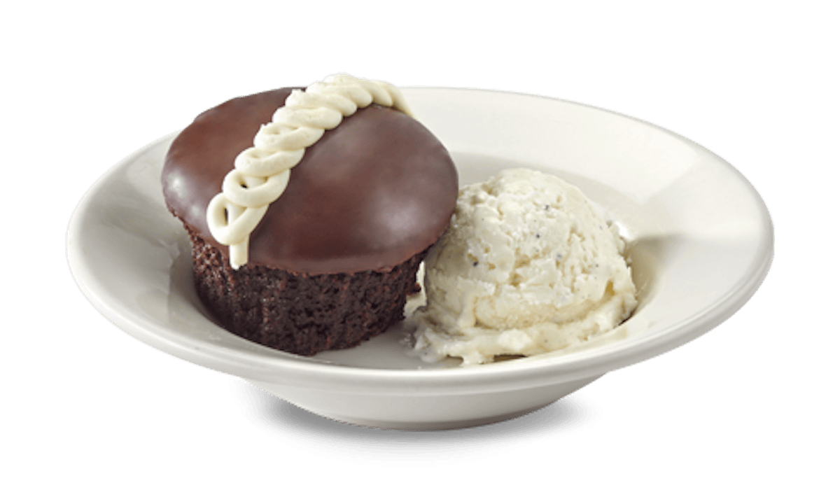 Dave's Double Chocolate Chip Cupcake from Famous Dave's - Cedar Falls in Cedar Falls, IA