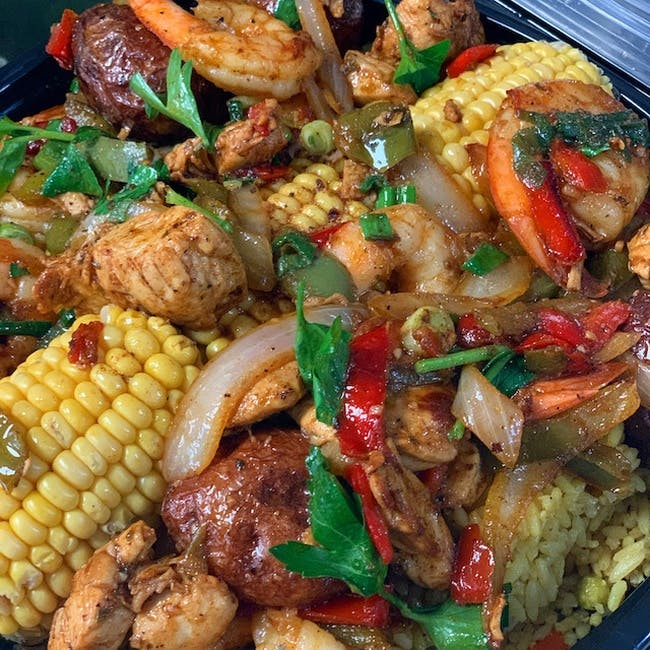 Shrimp & Chicken Skillet from Bailey Seafood in Buffalo, NY