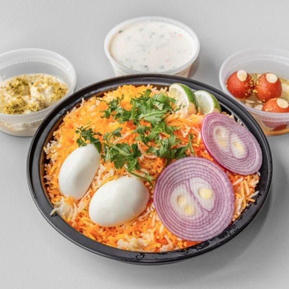 Egg Biryani Family Pack from Noor Biryani Indian Grill in Suffern, NY