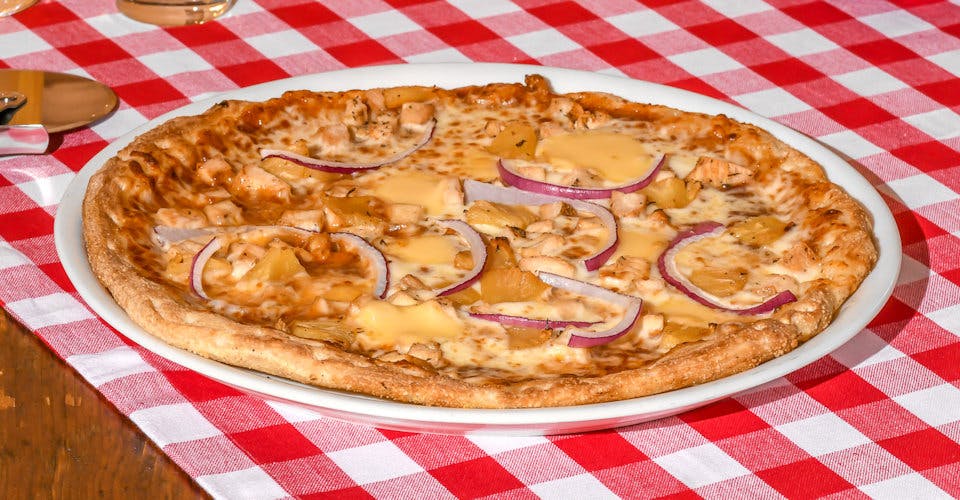 BBQ Chicken Pizza from Luigi's in Madison, WI