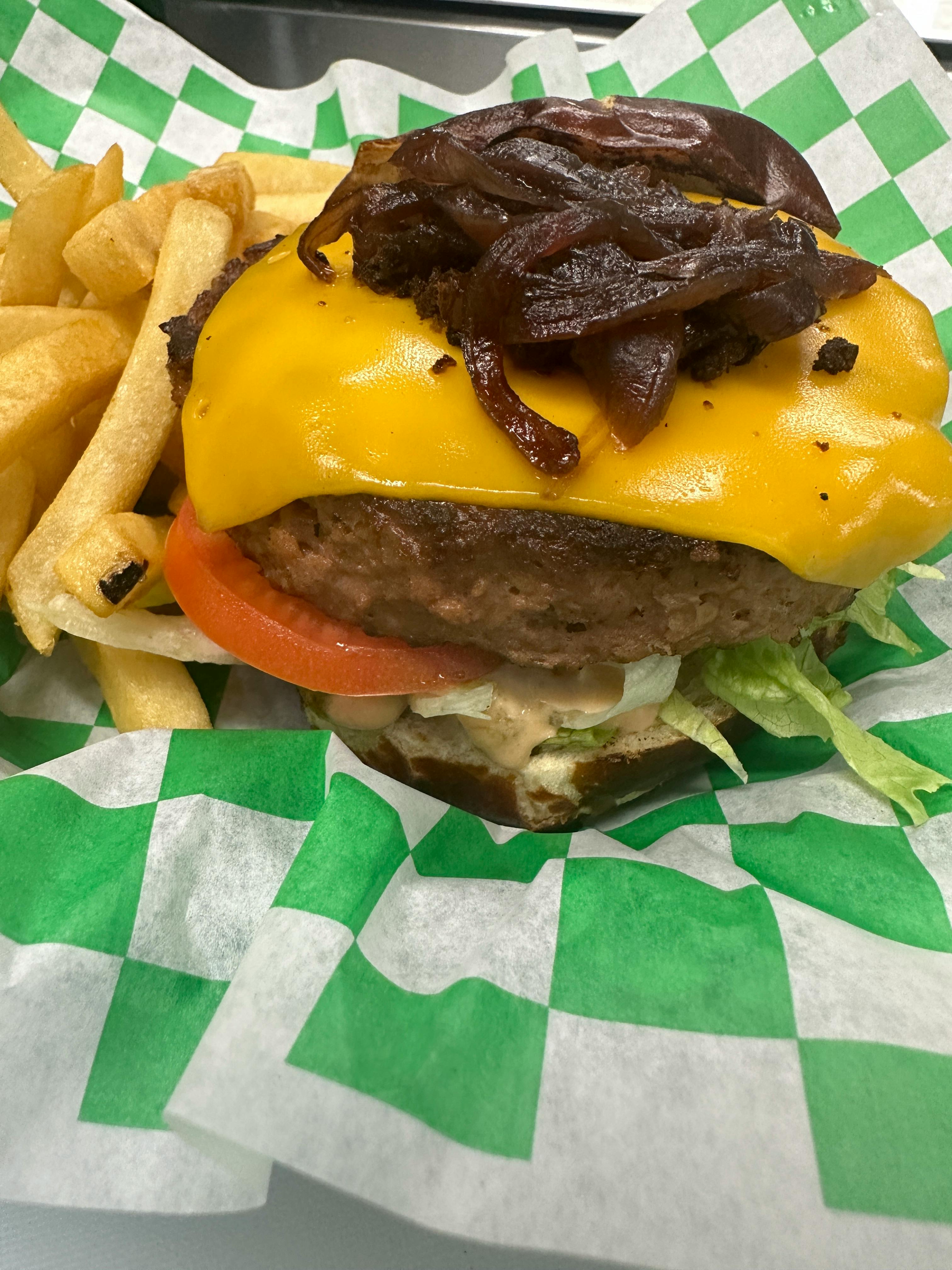 Justveggiez Burger from Justveggiez in Madison, WI