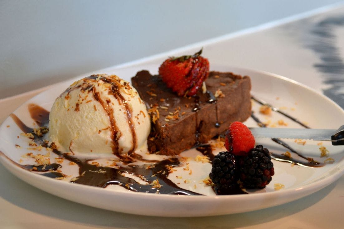 Flames infused Lava Cake from Flames Mediterranean Bar & Grill - Melbourne in Melbourne, FL