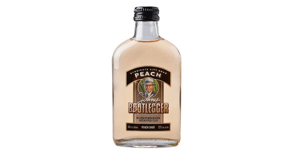 Johny Bootlegger: Syndicate City Sour Peach, 200 ml. from Five Corners Liquor & Wine in Cedar Falls, IA