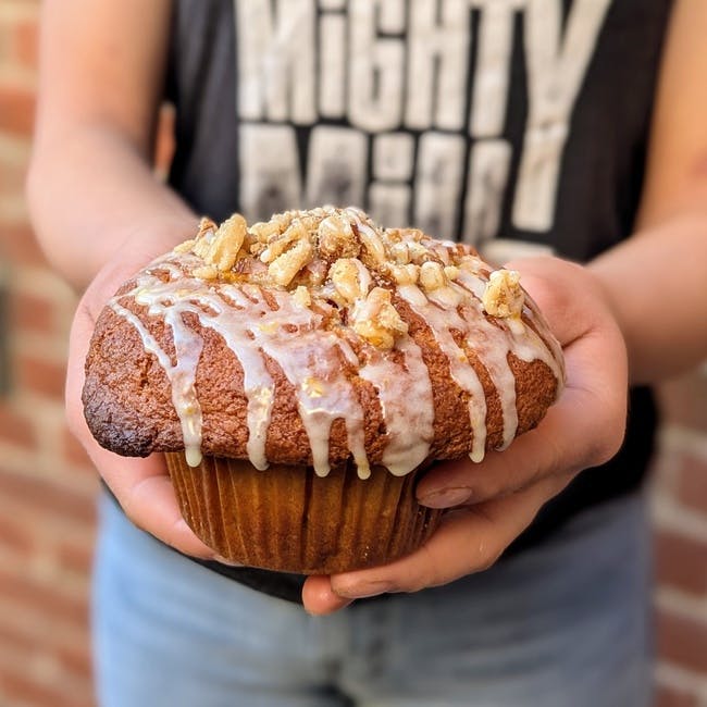 Holiday Glazed Orange Cranberry Muffins from One Mighty Mill Cafe - Exchange St in Lynn, MA