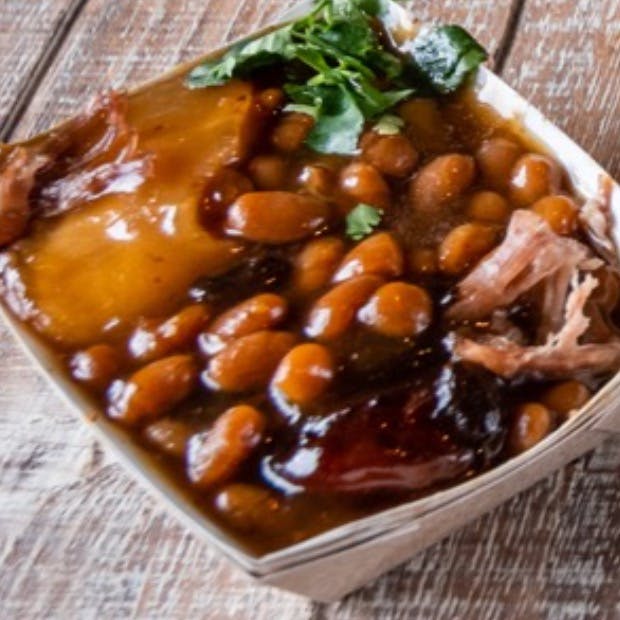 Smoked Apple Pie Baked Beans from Beef Butter BBQ - N Sherman Ave in Madison, WI