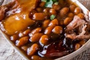 Smoked Apple Pie Baked Beans from Beef Butter BBQ - N Sherman Ave in Madison, WI