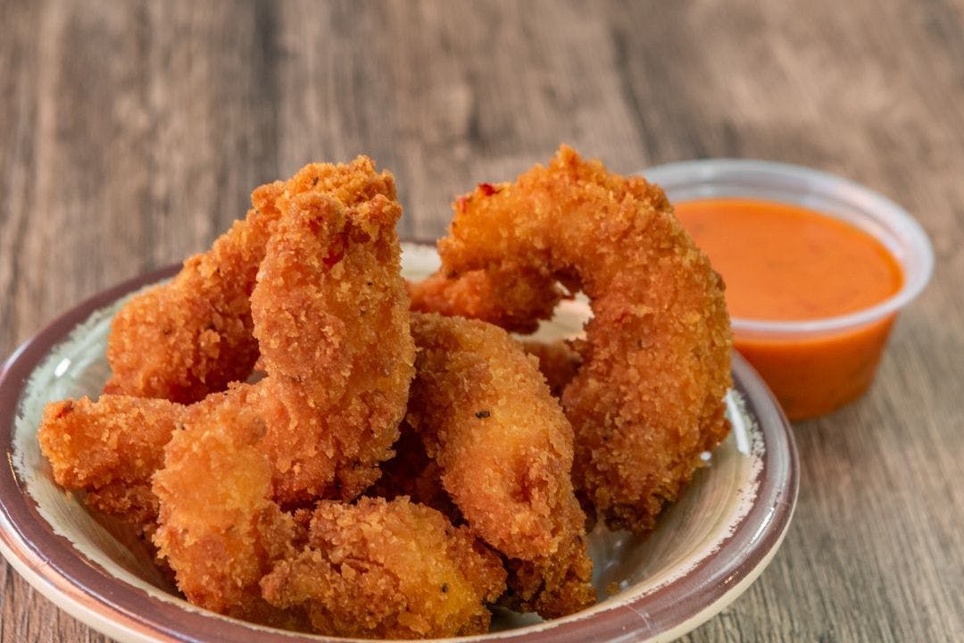 Shrimp en Fuego (Battered fried shrimp w/ sweet & spicy sauce) from Brushfire Tacos y Tapas in Glendale, AZ