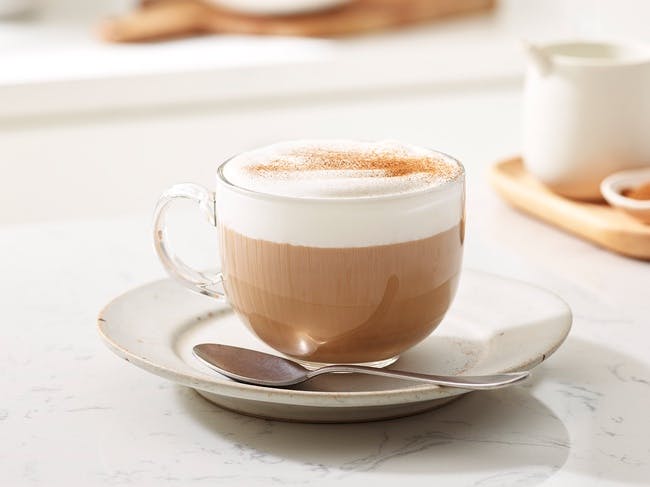 White COFFEE Cappuccino from Gardens Coffee & Tea - Los Feliz Blvd in Los Angeles, CA