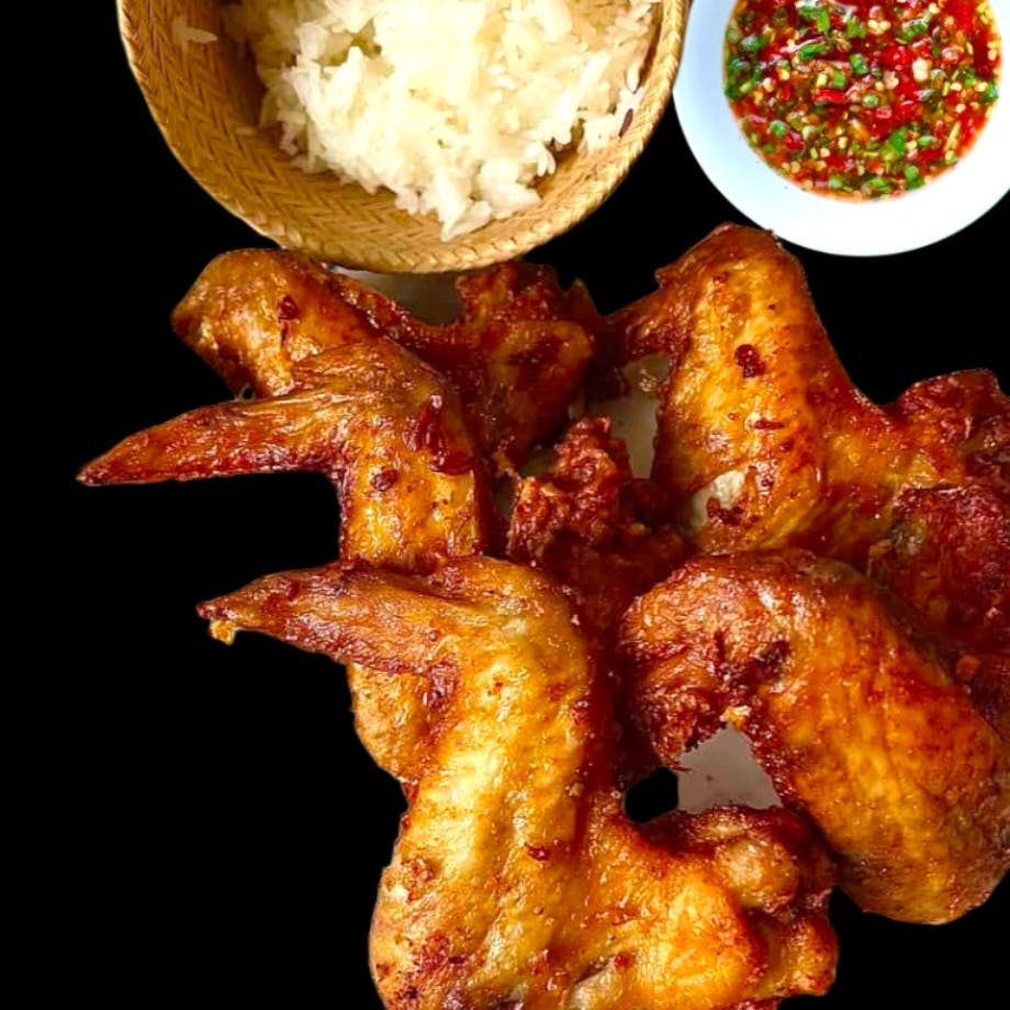 Chicken Wings/Sticky Rice from Sweet Haus in La Crosse, WI