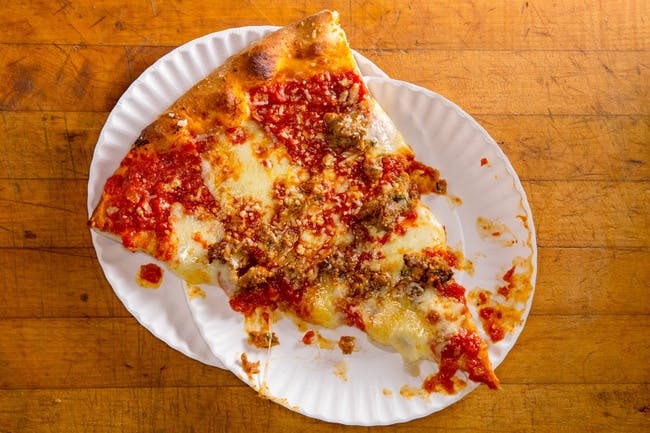 Meatball Slice from Artichoke Basille?s Pizza in Hoboken, NJ