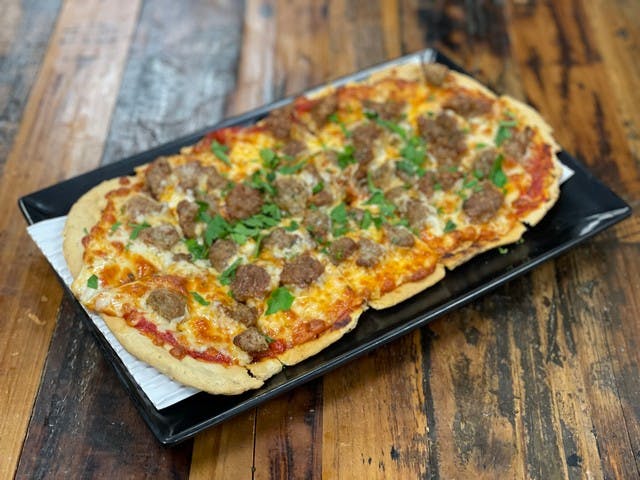 Italian Sausage Flatbread from Sip Wine Bar & Restaurant in Tinley Park, IL