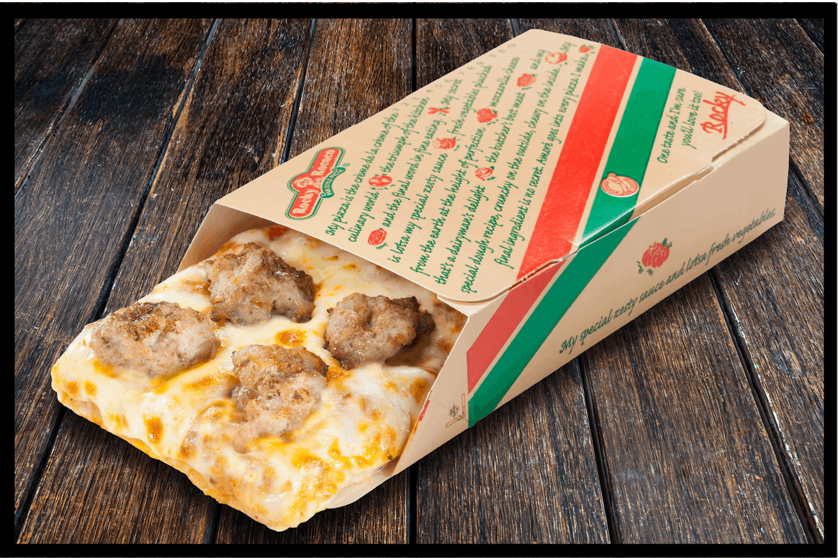 Italian Sausage Regular Slice from Rocky Rococo - Miller Park Way in Milwaukee, WI