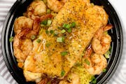 Salmon & Shrimp Bowl from Bailey Seafood in Buffalo, NY