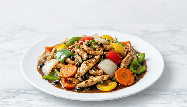 Chicken in Black Bean Sauce and Pepper from Autumn Court Chinese Restaurant in Phoenix, AZ