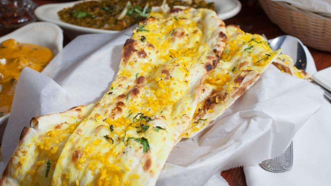 Garlic Naan from OM Indian Cuisine in San Francisco, CA