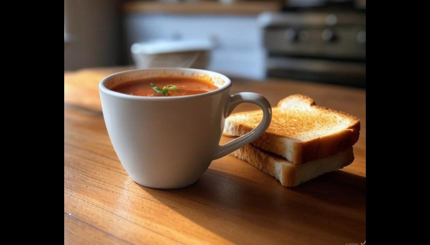 Tomato Soup and Toast from Inga's Alpine Tavern in Denver, CO