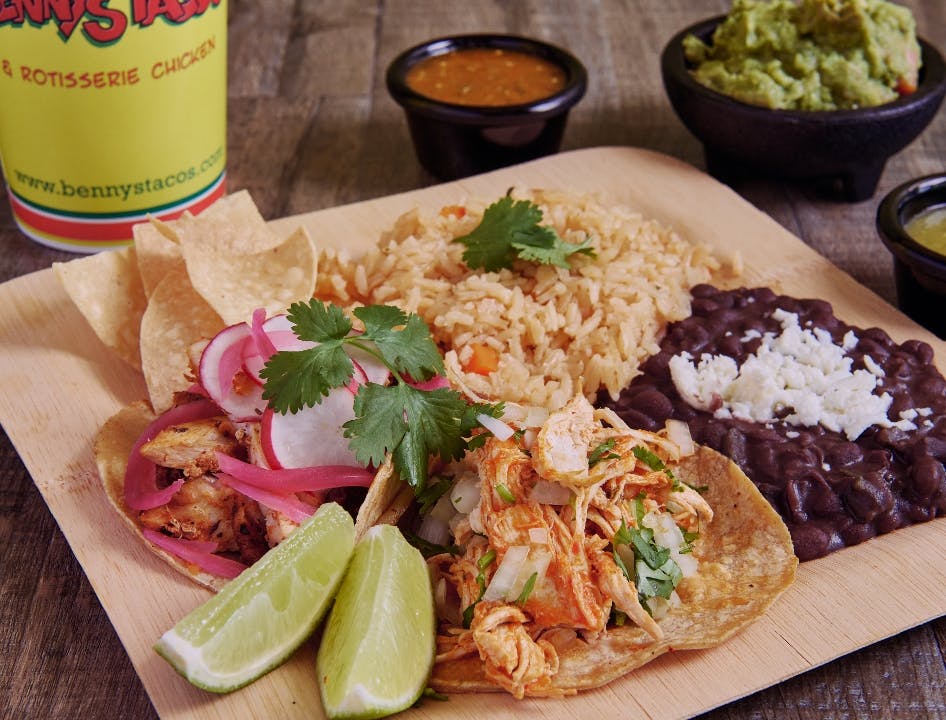 Benny's 2 Taco Plate from Benny's Tacos - West Hollywood in Los Angeles, CA