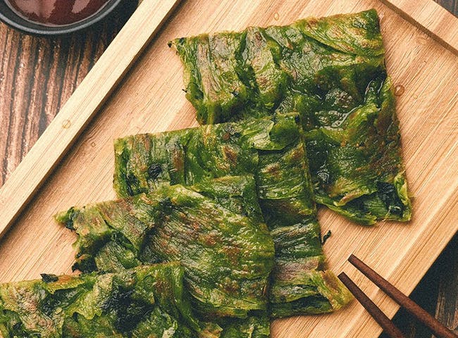 Pea Leaves Pancake ???? from DJ Kitchen in Philadelphia, PA