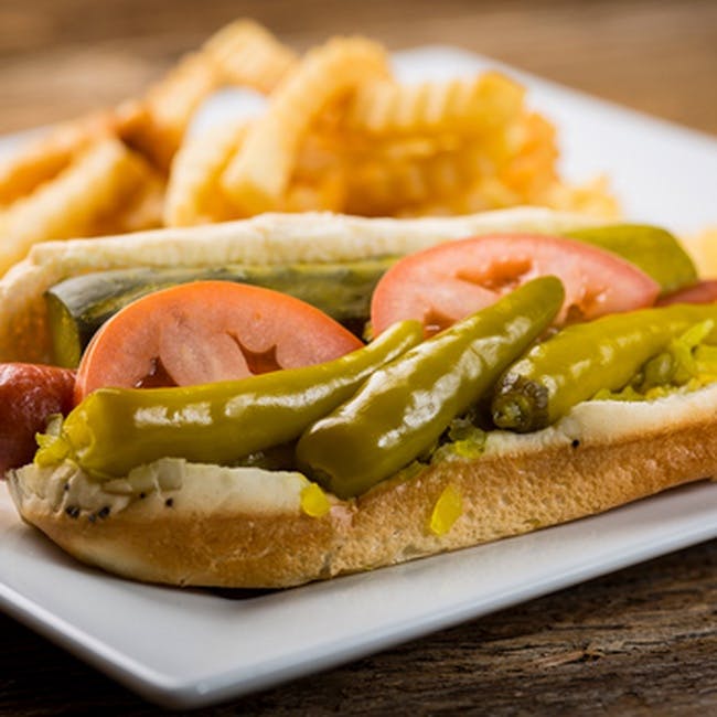 Chicago-Style Hot Dog from Rosati's Pizza - Northbrook in Northbrook, IL