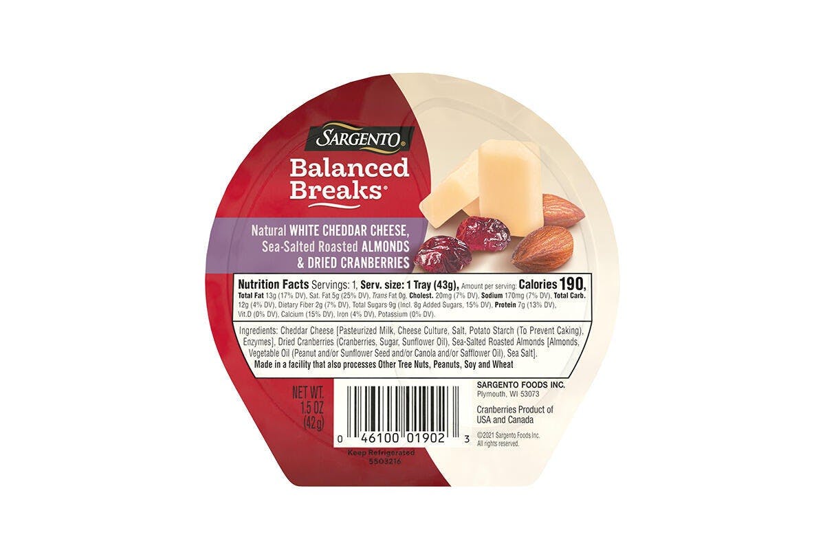 Sargento Cheddar, Almond, Cranberry, 1.5OZ from Kwik Trip - Combined Locks in Combined Locks, WI