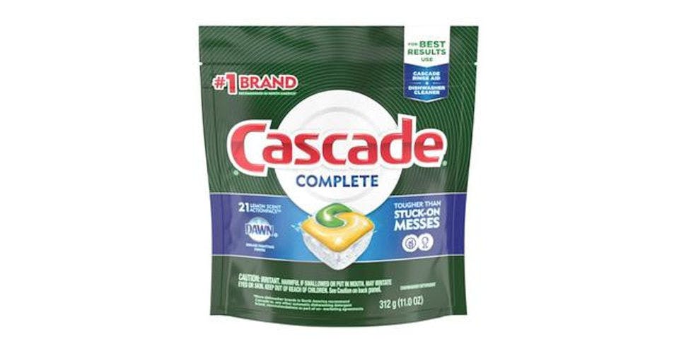 Cascade Complete Action Pacs Dishwasher Detergent Lemon Scent (21 ct) from CVS - N 14th St in Sheboygan, WI