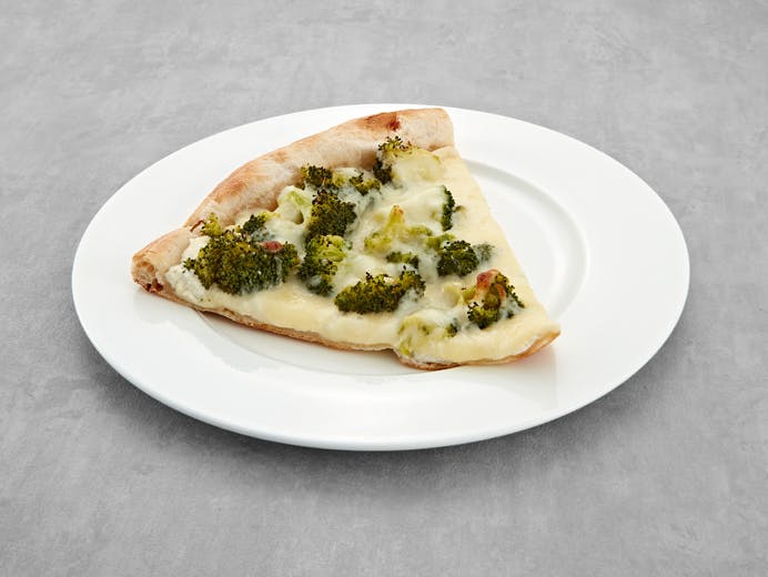 White Broccoli Pizza Slice from Mario's Pizzeria in Seaford, NY