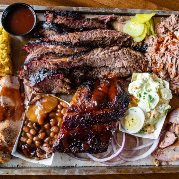 3-Meat Plate & 2 Sides from Beef Butter BBQ - N Sherman Ave in Madison, WI