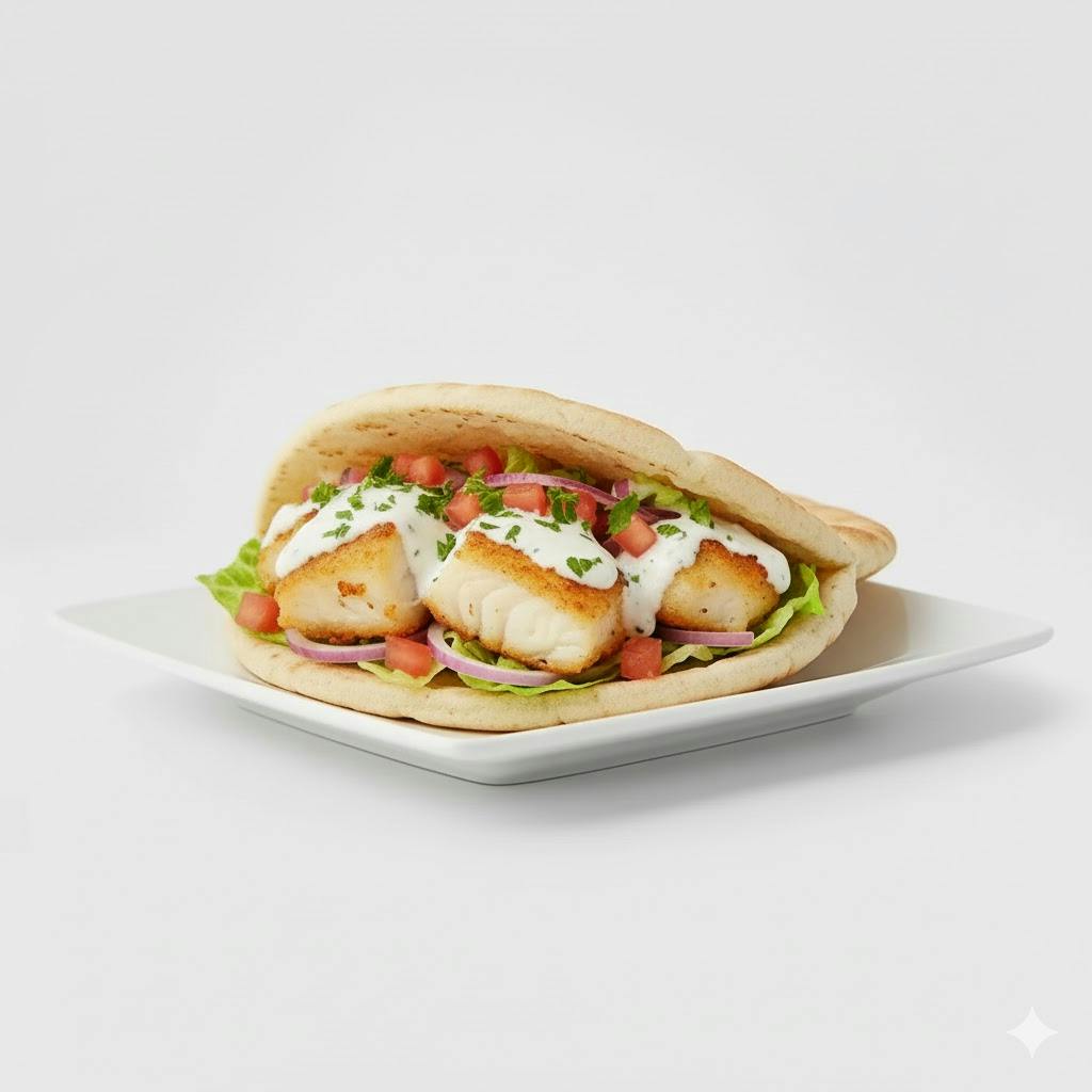 Fish Gyros from HalalFlame - N Broad St in Meriden, CT