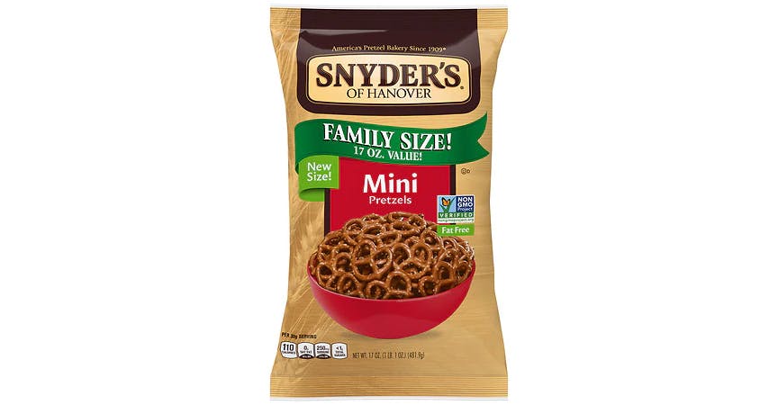 Snyder's Mini Pretzels (17 oz) from EatStreet Convenience - Central Bridge St in Wausau, WI