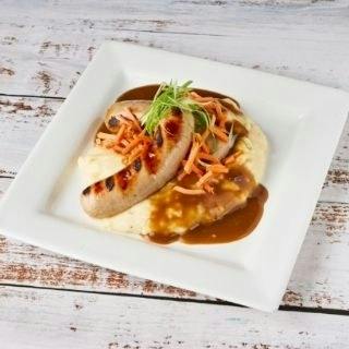 Bangers and Mash from Three Lions Pub in Shorewood, WI