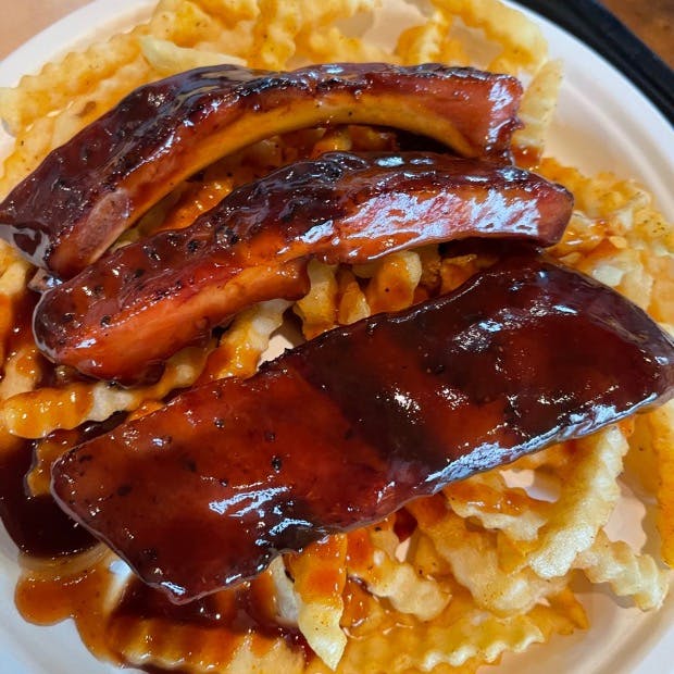 Fried Ribs n Fries from Beef Butter BBQ - N Sherman Ave in Madison, WI