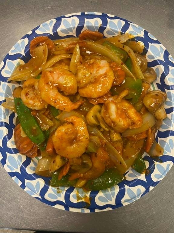 85. Curry Shrimp with Onion from China Wok in Madison, WI