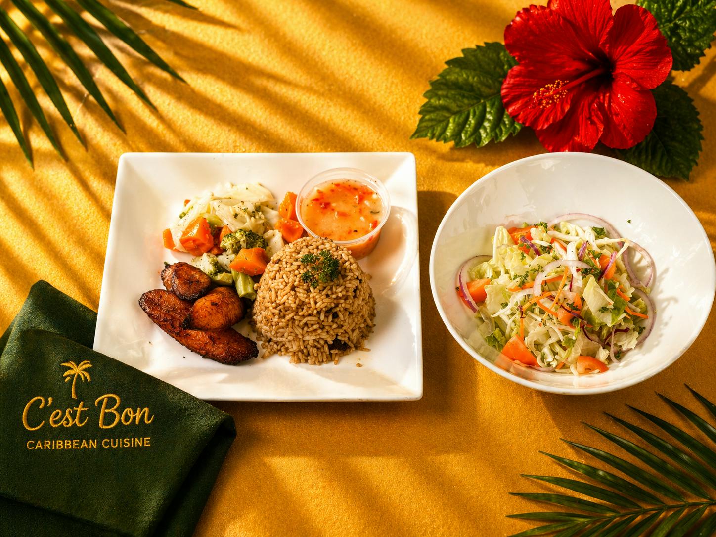 Veggie Plate from C'est Bon Caribbean Creole Cuisine in Baytown, TX