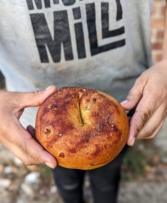 CRANBERRY FRENCH TOAST BAGEL from One Mighty Mill Cafe - Exchange St in Lynn, MA