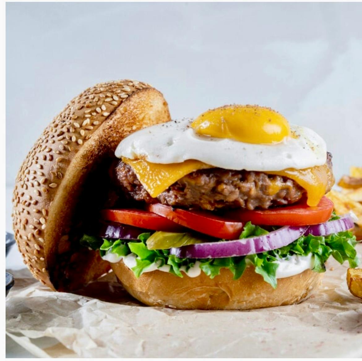 Eggstraordinary Burger from Justveggiez in Madison, WI