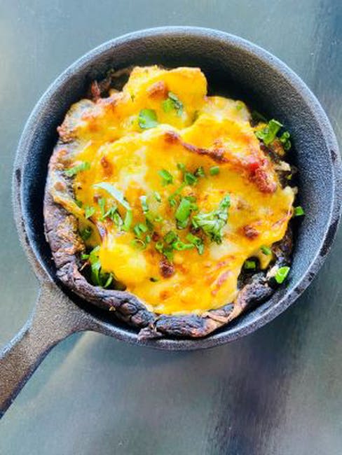 Wakey Wakey Portobello Caps from Cast Iron Pizza Company in Eau Claire, WI