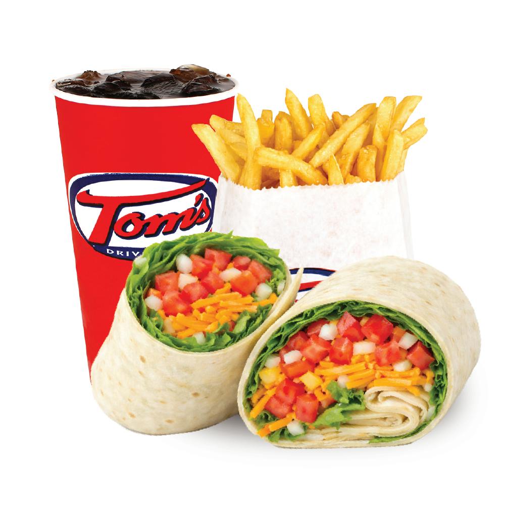 Veggie Wrap Combo from Tom's Drive In in Appleton, WI